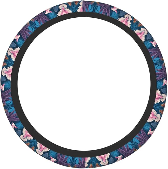 Tropical Prints Neoprene Steering Wheel Covers Women Men Car Accessories, Universal 15 Inch Fit Auto, Suvs, Truck