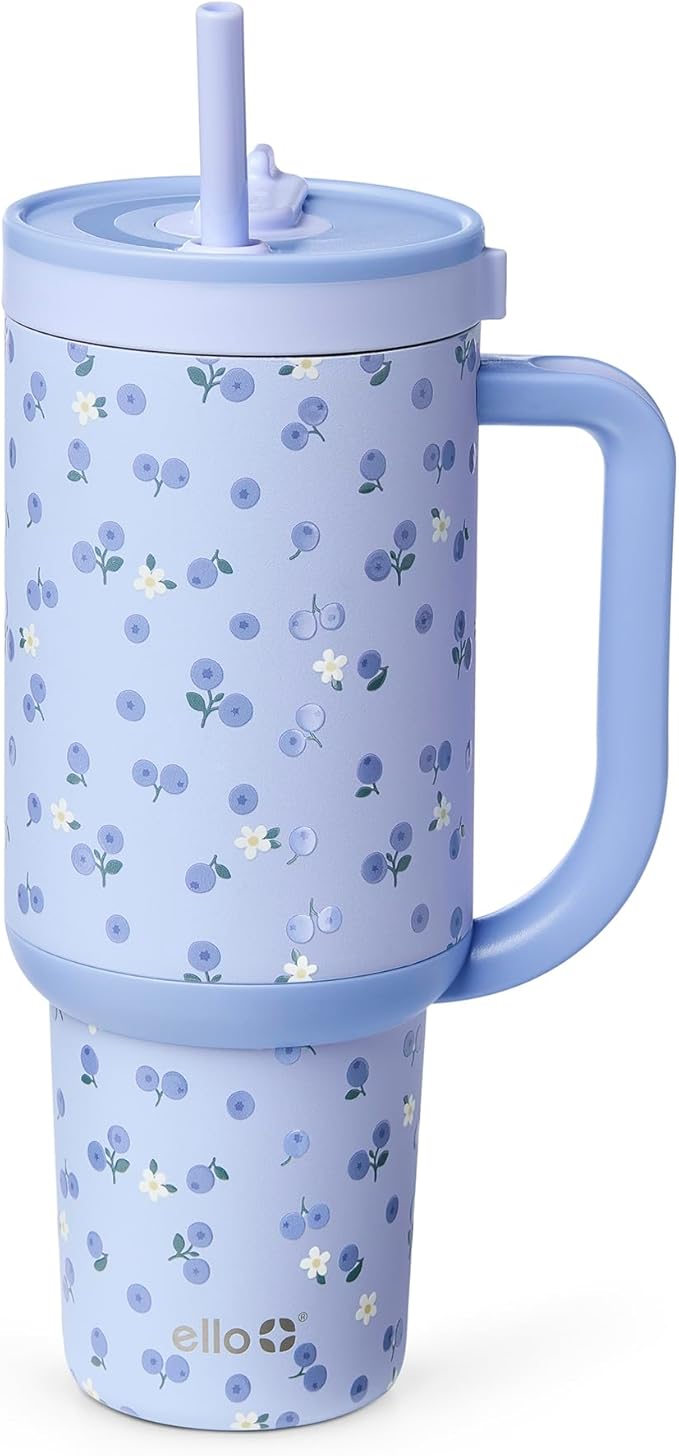 Ello Oasis 40oz Stainless Steel Tumbler - Blueberries