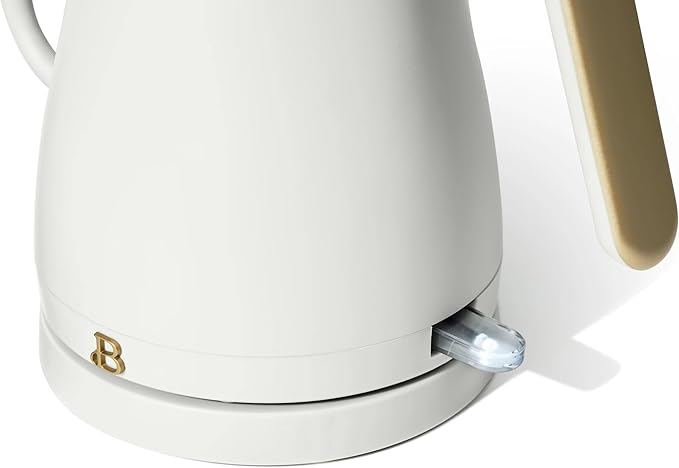 1-Liter Electric Gooseneck Kettle, 1200W Fast Heating Pour Over Coffee and Tea Kettle with Precise Spout (White Icing)