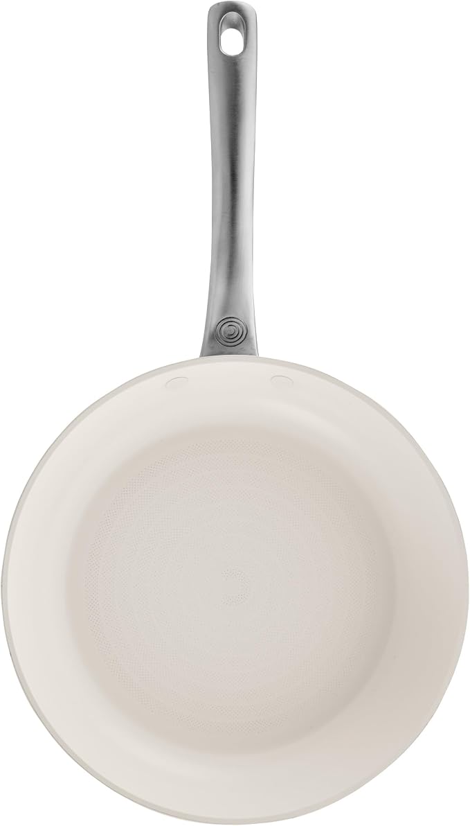 Circulon Halo with LaserDefense Ceramic Nonstick Cookware Set, 11-Piece Pots and Pans Set, Pearl White