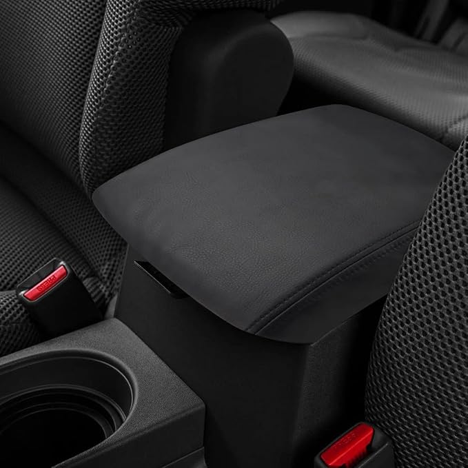 INTGET Center Console Armrest Cover for 2005-2021 Nissan Frontier Accessories / 2005-2015 Nissan Xterra Accessories Leather Middle Arm Rest Lid Protector for Nissan Frontier Pro 4X Accessories