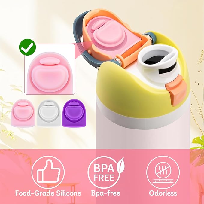 3pcs Replacement Silicone Stopper Seal Compatible with Owala FreeSip 24oz 32oz,Water Bottle Lid Cap Rubber Seal Parts for Owala 16/19/24/32/40oz Spout Gasket Mouthpiece Piece Accessories B3S8