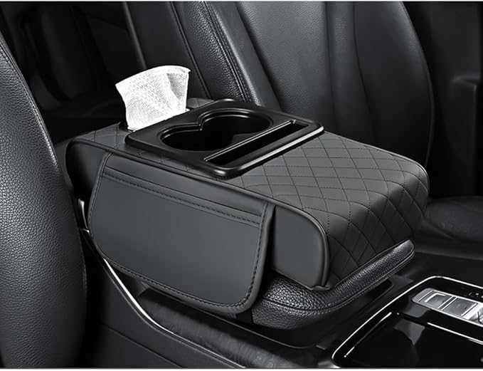 Car Armrests Covers for Audi A6 1995–2025, Center Console Cover Armrest Cushion Middle Console Protector Armrest Mat Interior Accessories,D