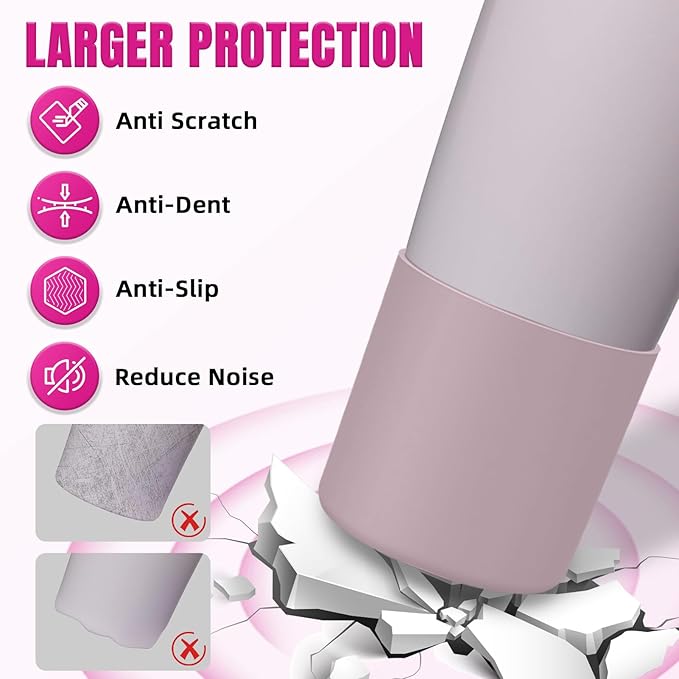 Silicone Higher Boot Compatible with Owala 30oz & 40oz FreeSip Sway Bottles & Tumblers, Large Protection Anti-slip Bottom Cover Sleeve for Freesip Sway Tumbler and Bottle