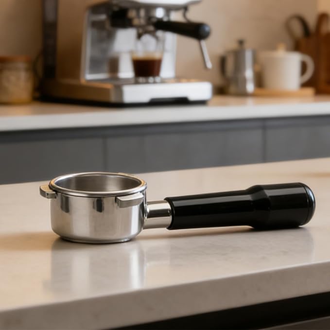 NKU 51mm Bottomless Portafilter 3 Ears with Puck Screen & Filter Basket, Anodized Aluminum Handle, Fits CASABREWS CM5418 & 3700 Series Espresso Machines