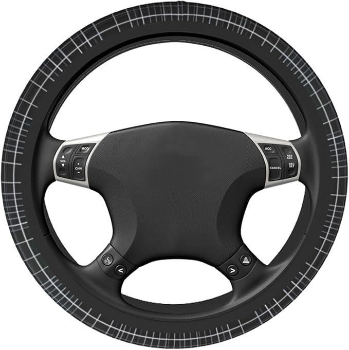 Multi-Dimensional Line Space Steering Wheel Cover. Car Decor,Anti-Slip,Sweat Absorption,Easy Carry, Universal 15 Inch