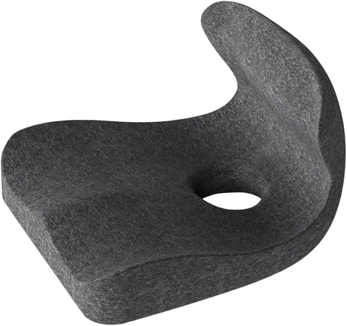 Car Seat Cushion & Lumbar Support Memory Foam Chair Pad, Back Support Pillow Chair Cushion for Office Reduce Tailbone Pressure & Improve Comfort(Dark Gray)