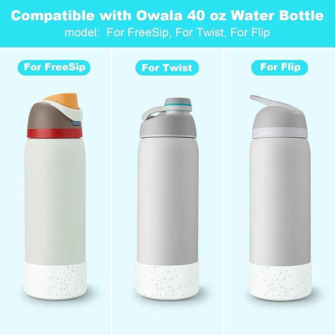 Silicone Boot for Owala Water Bottle 24 oz 32 oz 40 oz, Anti-Slip Protective Sleeve for FreeSip/Twist/Flip Stainless Steel Water Bottles Accessories