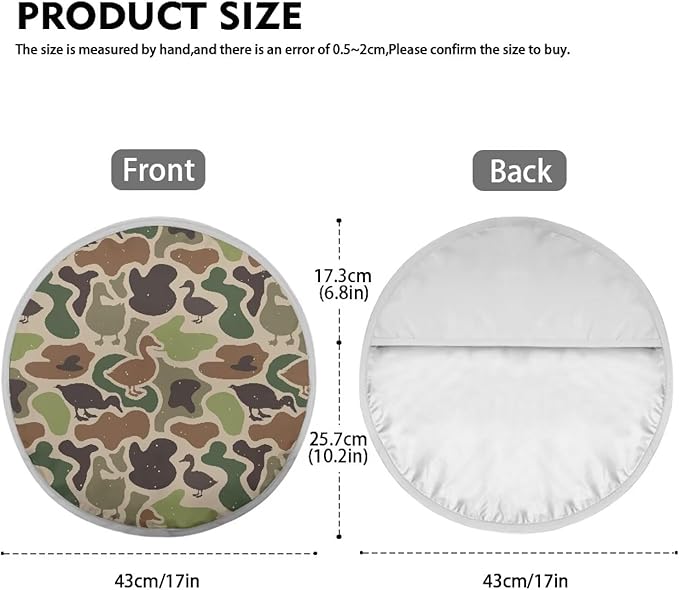 Camo Hunting Duck Vehicle Steering Wheel Sun Shade 17 Inch Car Rudder Reflector Protector for SUV Truck Van Summer Essential Gift for Holiday