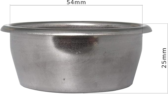 54mm Coffee Stainless Filter Basket, Two Cup-Single Wall, Non-pressure Filter Accessories Compatible with Breville 54mm Portafilter, Fit Breville Barista Express/Pro/Touch, Infuser, Duo-Temp Pro