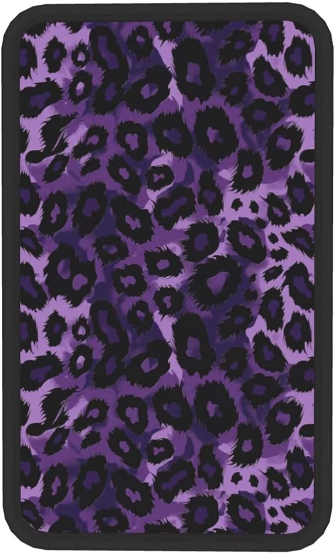 Center Console Armrest Cover Purple Leopard Print Car Accessories Cushion Protector Pads Cheetah Animal Arm Rest Cover Scratch Resistant Center Console Covers