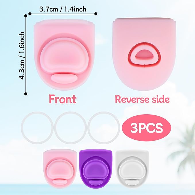3 Sets Replacement Seal Gasket Stoppers for Owala Freesip Cap Mouth,Silicone O Sealing Ring Parts Water Bottle Top Lid Accessories for Owala Freesip 16/19/24/32/40oz（3 colors 3）