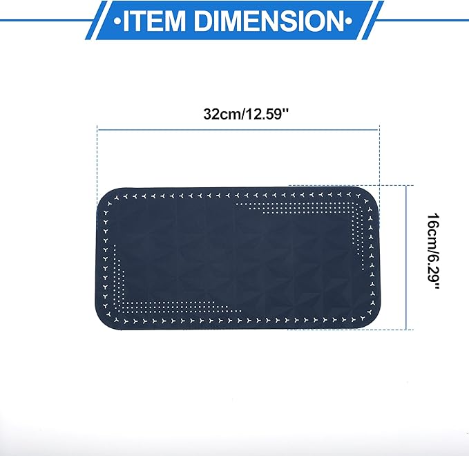 Car Center Console Cushion Pad 12.59"X6.29" Center Console Cover Armrest Seat Box Cover Faux Leather Blue