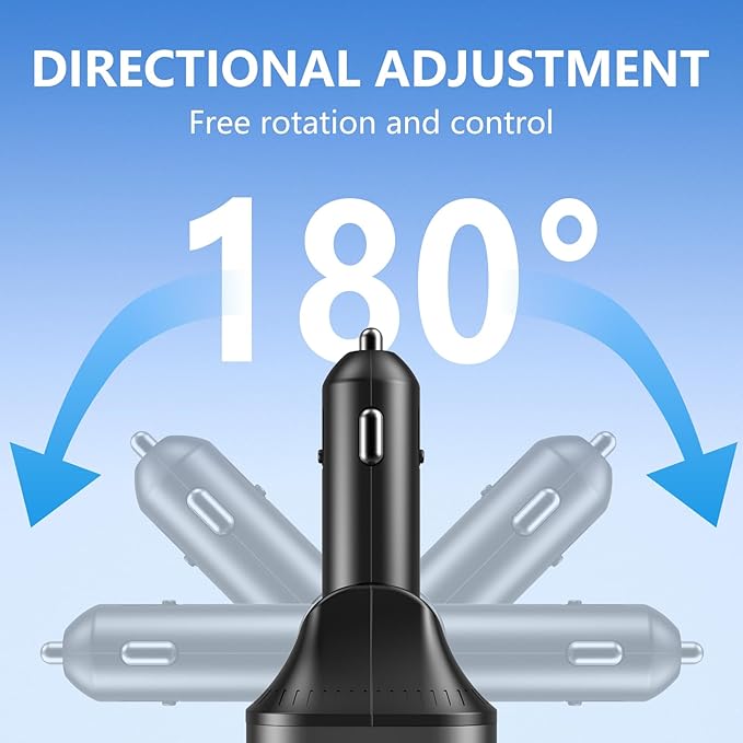Retractable Car Charger, 4 in 1 Fast Car Charger 78W, with Type C, 2 USB-A Ports and 1 USB-C Port for Fast Charging, Compatible with iPhone 16/15/14/13/12/11, Galaxy, Pixel (Black)