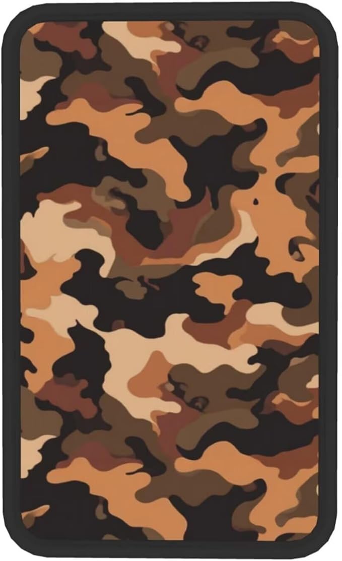 Camouflage Car Center Console Cover Brown Camo Universal Waterproof Armrest Seat Box Cushion Protector, Comfortable Car Decor Accessories Fit for Most Cars, Vehicles, SUVs