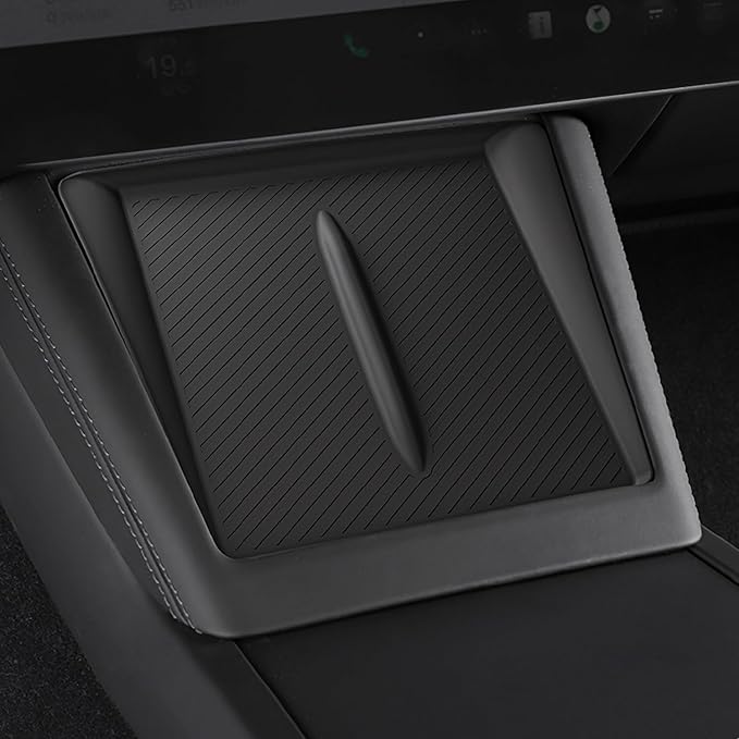 Model Y Juniper Centre Control Wireless Charging Mat，Center Console Wireless Charger Pad Compatible with Tesla Model Y Juniper 2025 (Model y Juniper Charger mat B)