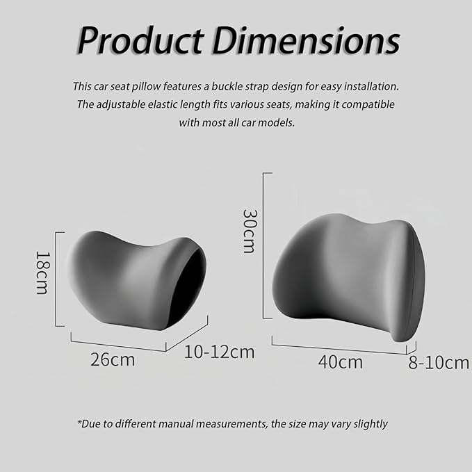 Car Lumbar Support Pillow and Car Neck Pillow Kit for Ford Crown Victoria 1992-2008 2009 2010 2011, Car Seat Neck Back Rest Pillows, Ergonomic Car Seat Headrest & Lumbar Cushion,C Coffee