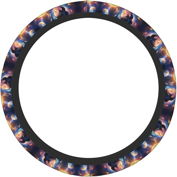 Space Galaxy Pattern Universal Fit Steering Wheel Cover for Car, Truck, and SUV, Durable Steering Wheel Protection