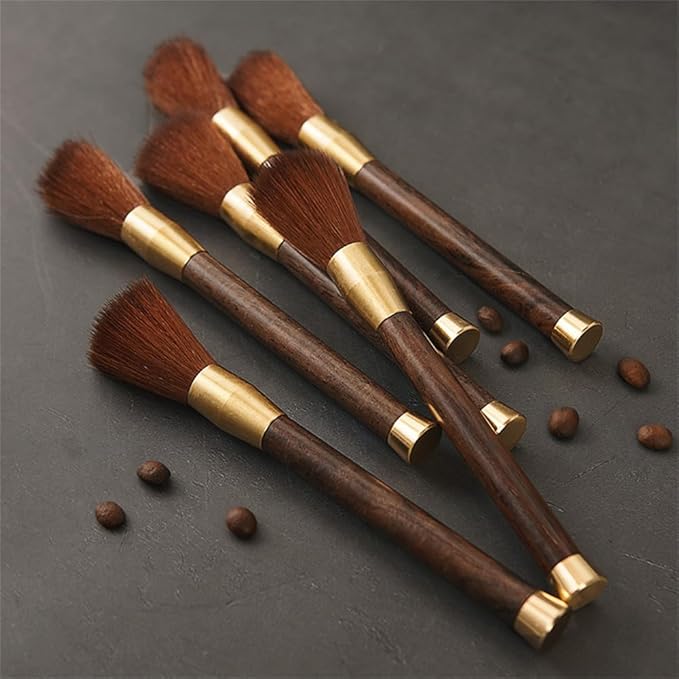 Coffee Grinder Cleaning Brush, Wood Handle & Natural Bristles Wood Dusting Espresso Brush Accessories for Bean Grain Coffee Tool Barista Home Kitchen