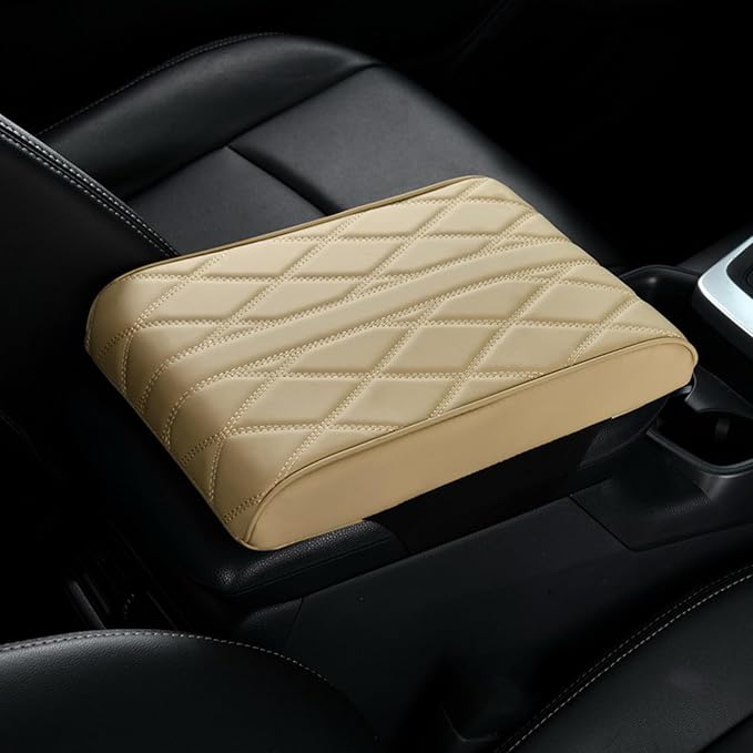 Car Armrest Pad for Audi SQ8/RS Q8 RSQ8 2019 2020 2021 2022 2023 2024 2025 Car Centre Console Armrest Padding Car Center Console Cover Pad with Memory Foam,Yellow