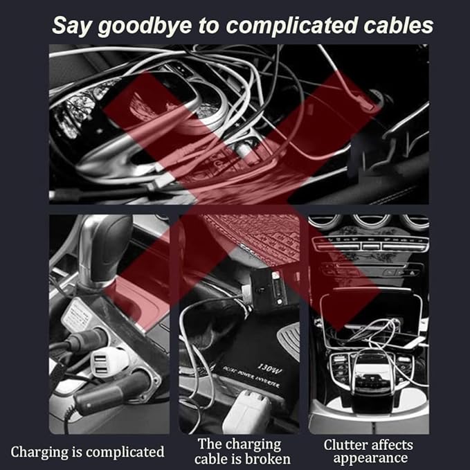 Car Charger for BMW 3 Series Cabrio E30 E36 E46 E93, Durable Non Slip Wired Adapter Charger for Car, Wired Adapter Car Charging Pad, Charging Cradle Mount, Interior Accessories