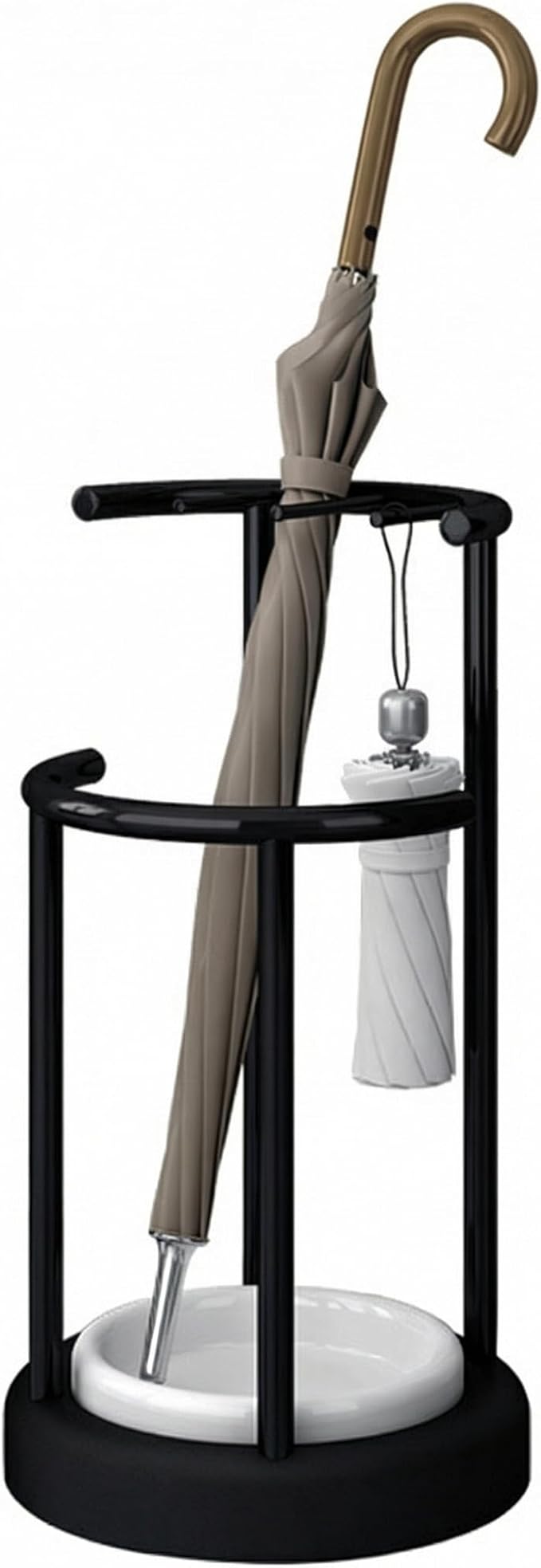 Umbrella Stand with Detachable Drip Tray, Umbrella Holder for Entryway, Rust Proof Umbrella Storage Rack for Homes, Offices, Mudrooms