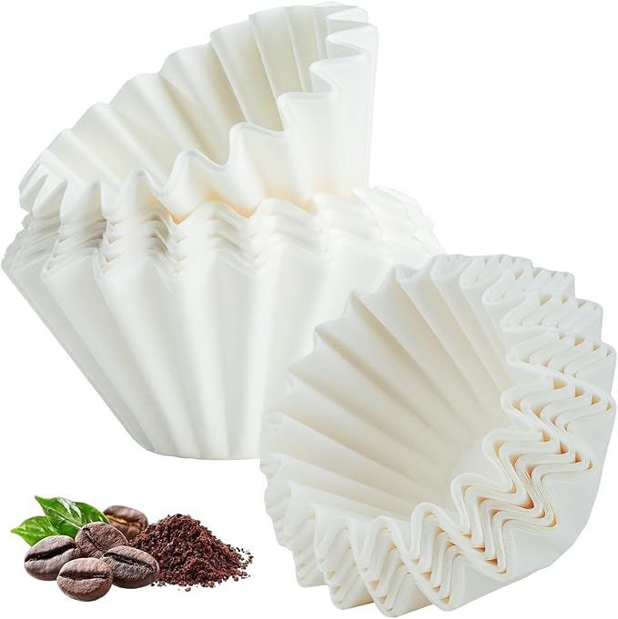 5 Cup Coffee Filter, 100 Count Basket Coffee Filters for 5 Cup Coffee Maker, Disposable Paper Coffee Filters for Mini Brew, White (Oxygen Bleaching）