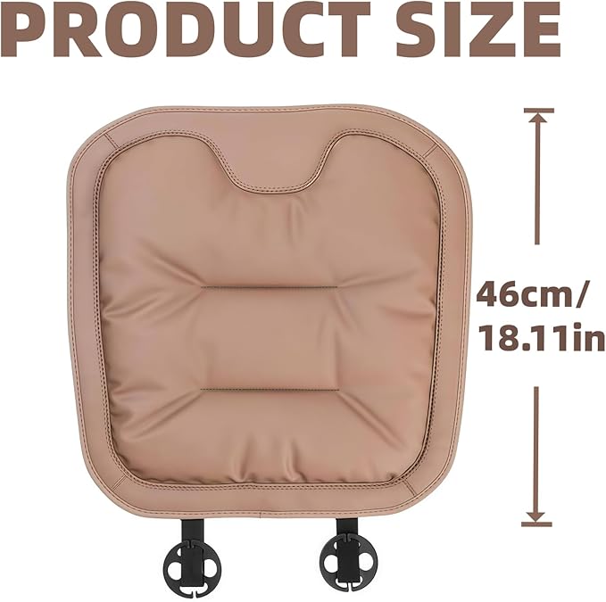 Car Seat Cushion, 2025 New Skin-Friendly Leather Seat Cushions, Breathable Dirt-Repellent Memory Foam Pad for Most Auto & Office Chairs (Red)