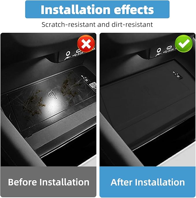 Center Console Wireless Charging Pad Fit for Subaru Forester 2025 Silicone Non-Slip Wireless Charger Tray Protective Mat Interior Accessories