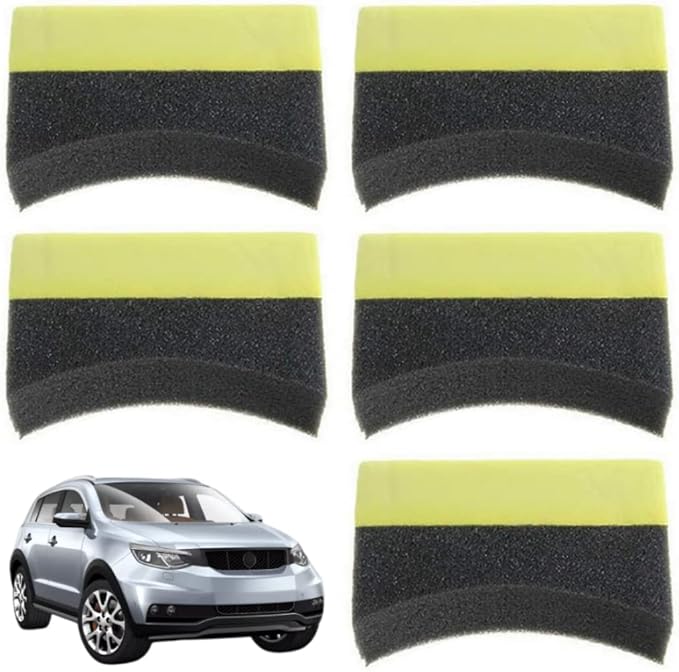 Dura Dressing Tyre Meguiars Tyre Gel Tire Dressing Applicator Automotive Car Detailing Sponge Washer Curved Foam Cleaning Tool 5pcs