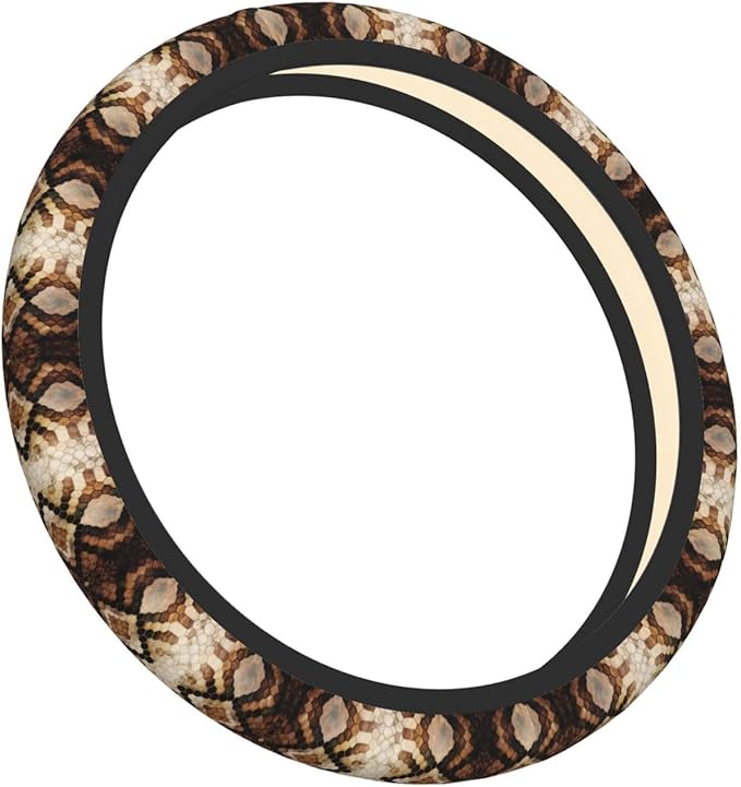 Snakes Pattern Universal Fit Steering Wheel Cover for Car, Truck, and SUV, Durable Steering Wheel Protection