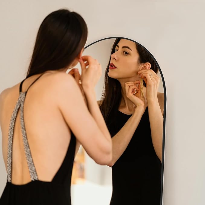 NEWBULIG Full Length Mirror, Upgraded Body Wall Mirrors with Shatter-Proof Glass, Floor Standing Mirror, Home Wall Decor