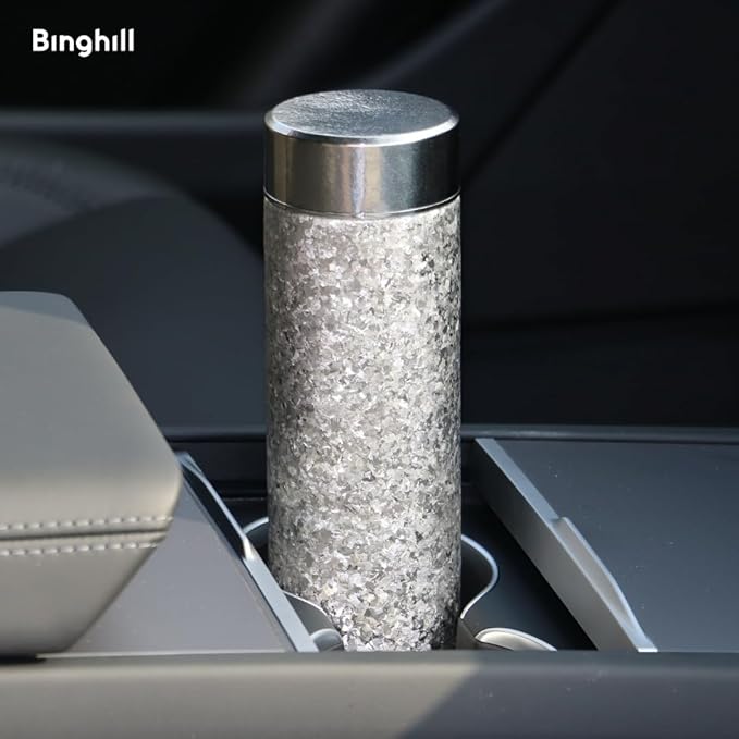 16oz Pure Titanium Insulated Water Bottle, Double Wall Vacuum, Lightweight, BPA-Free, for Hot or Cold Drinks, Pure Titanium Liner Shell Perfect for Coffee, Tea, Milk, Juice, High Appearance Gifts