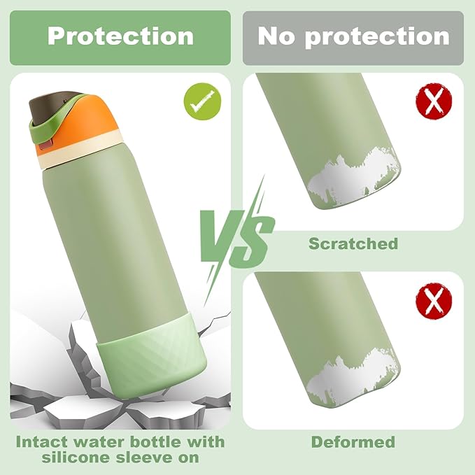 Silicone Boot for Owala Water Bottle 24 oz 32 oz 40 oz, Anti-Slip Protective Sleeve for FreeSip/Twist/Flip Stainless Steel Water Bottles Accessories
