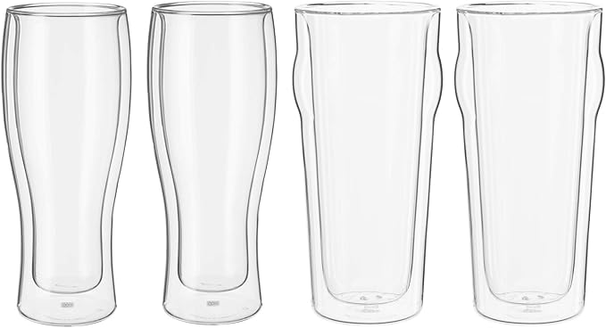 ZWILLING Sorrento 4-pc Double-Wall Pint & Pilsner Glass Set
