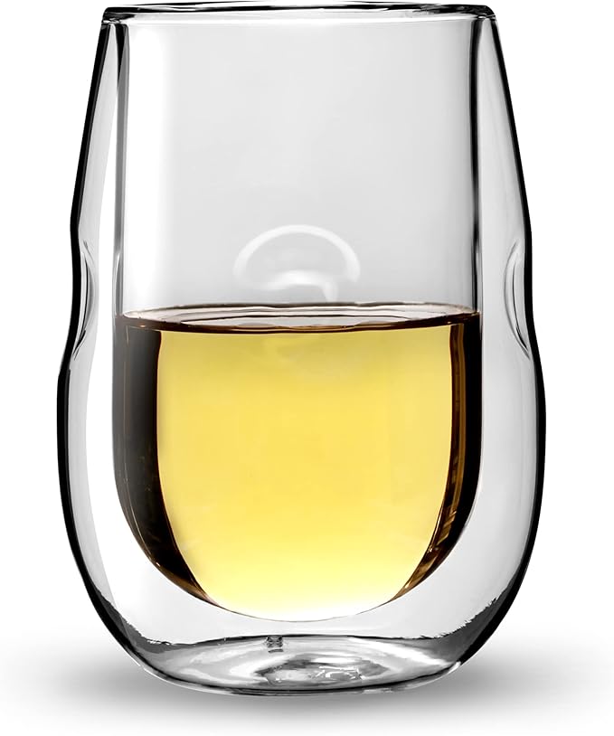 Ozeri Moderna Artisan Series Double Wall Insulated 10 oz Wine Glasses, Set of 8