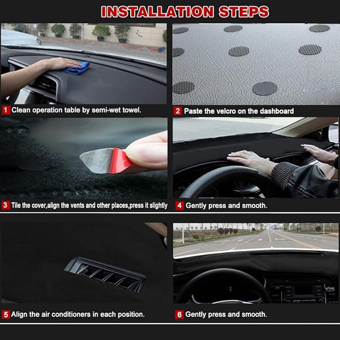 Dash Cover Mat Fit for 2007-2014 Chevy Tahoe Avalanche Suburban GMC Yukon/2007-2013 Silverado LTZ GMC Sierra SLT,Dashboard Cover Carpet Pad w/o Dash Speaker (Black)