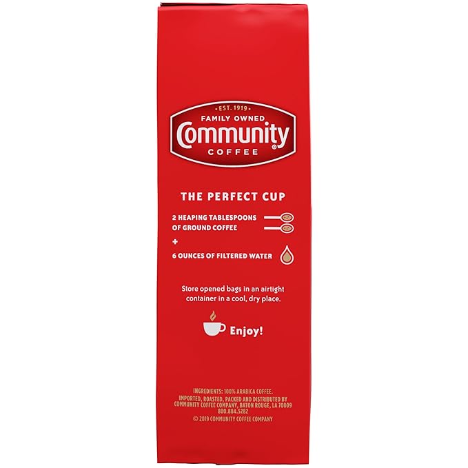 Community Coffee Dark Roast Ground Coffee, Vacuum Packed 16 Ounce Bag (Pack of 1)