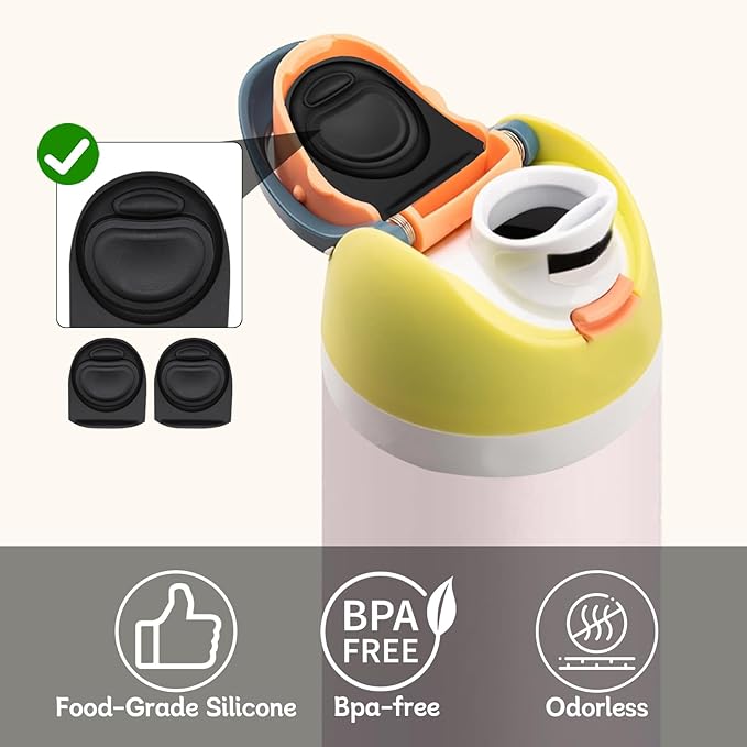 2 Pcs Replacement Rubber Seal Stopper Compatible with Owala FreeSip,Water Bottle Top Gasket Lid for Owala 16/19/24/32/40oz Bottle Mouth Cap Silicone Stoppers Parts Insert Accessories 2PB-4