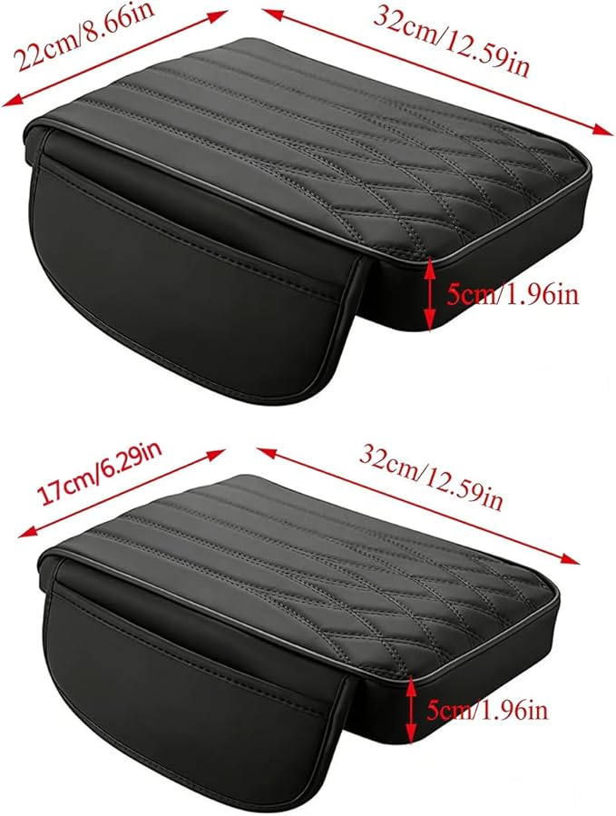 Car Center Console Cover for Jeep Cherokee Trailhawk (2018–2023), Slow Rebound Middle Armrest Seat Box Cover Protector Strong Support Cushion Pad,A/32 * 17 * 5cm