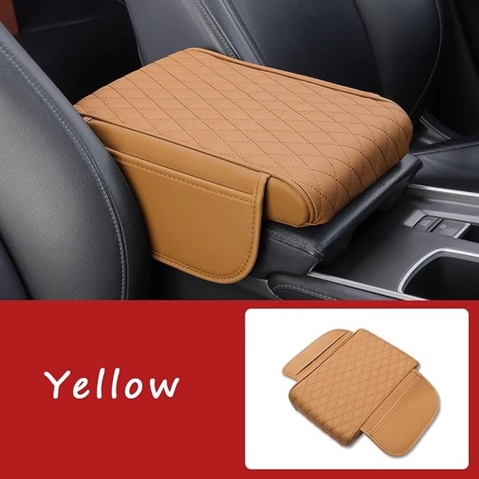 Car Armrest Cushion for Buick Enclave 2008–2025 2026 C1XX,Multifunctional Car Armrest Heightening Pad,Car Center Console Cover,Waterproof Nappa Leather Arm Rest Protector,Brown