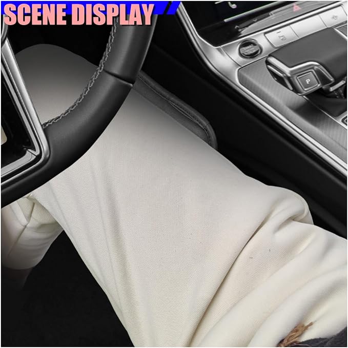 Craedli 2PCS Car Door Armrest Pads, Soft Leather Memory Foam Comfortable Center Console Knee Cushion, Universal Relieve Fatigue Vehicle Interior Elbow Support Accessories for Most Cars (Black)