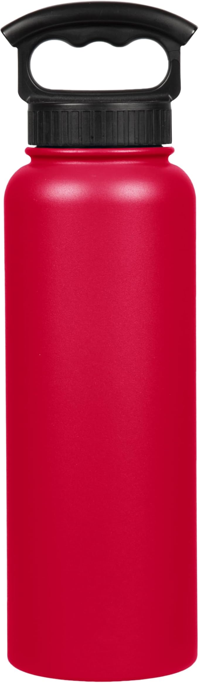 FIFTY/FIFTY Double Wall Vacuum Insulated Water Bottle, Stainless Steel, Wide Mouth with Three Finger Cap
