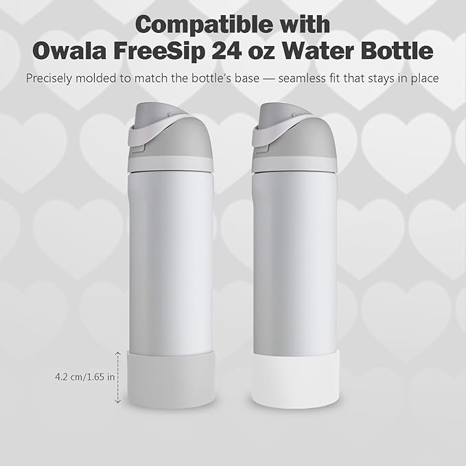 2PCS Silicone Boot for Owala 24oz FreeSip Water Bottle, Anti-Slip Scratch-Resistant Bottom Sleeve, Protective Sports Bottles Accessories, BPA-Free