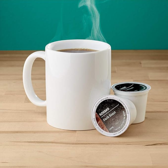 Amazon Brand - Solimo Coffee Pods, Dark Roast, Compatible with Keurig 2.0 K-Cup Brewers, 24 Count