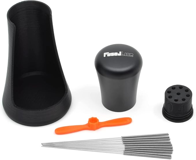 WDT Tool and Self-Aligning Stand for Espresso | Precision Machined Aluminum Handle | Consistent Espresso Puck-Prep and Coffee Grounds Distribution