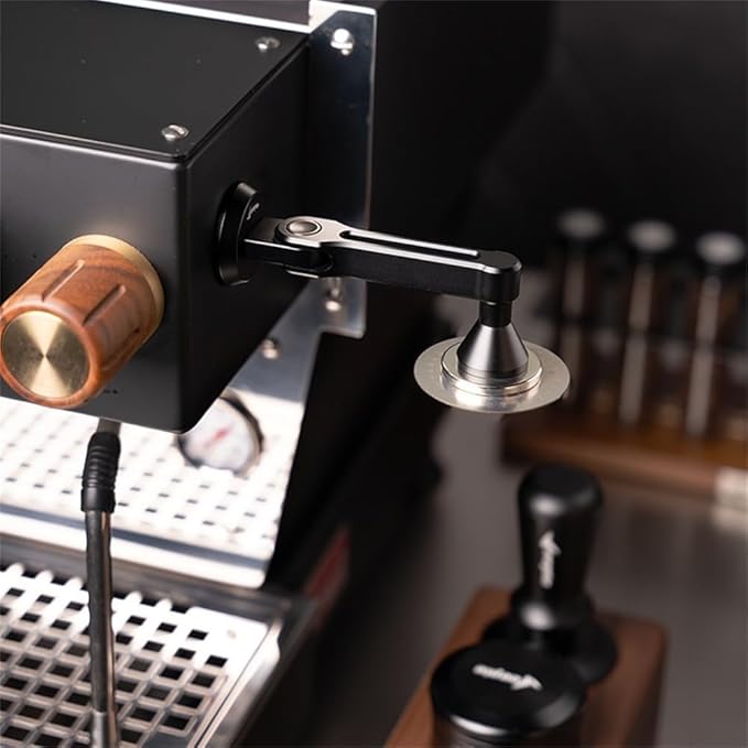 Adjustable Magnetic Espresso Coffee Puck Screen Holder Compatible With 51MM 53MM 58MM Screens Designed To Enhance Brewing And Save Counter Space (Black 51MM)