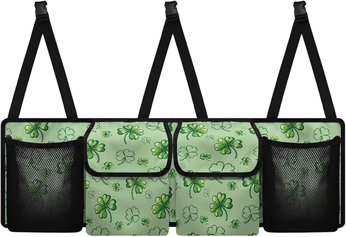 Car Trunk Organizer SUV Accessories Green Leaf Car Organizer St Patricks Day Decorations Adjustable Space-Saving Car Organization for SUV/MPV/Truck/Sedan, Your Trunk to Look Organized and Nice