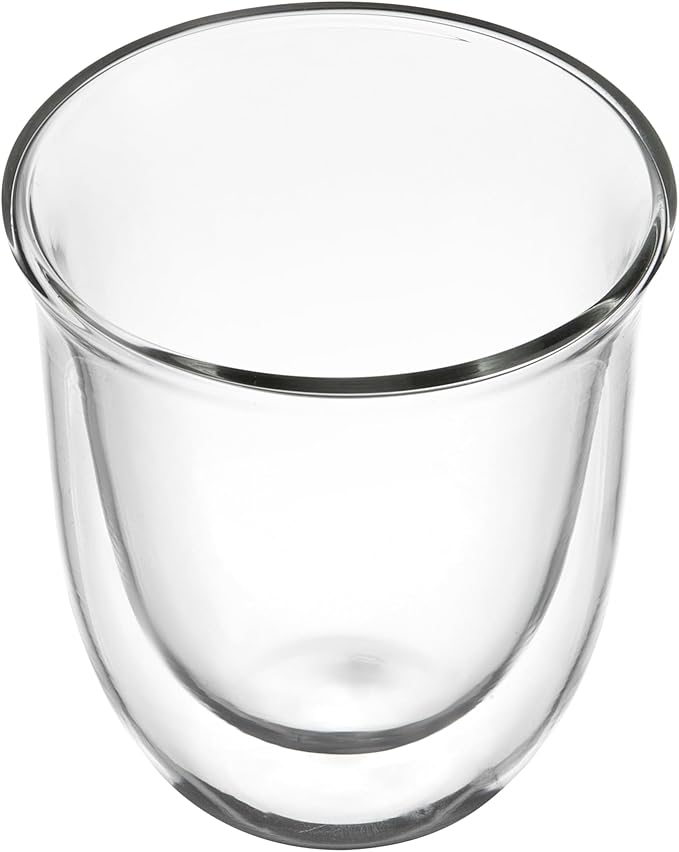 Restaurantware Coffee Cup 12 Pack of 6.8 oz Insulated Double-Wall Glass Borosilicate Coffee Cup Espresso Shot Dishwasher Safe For Hot Drinks