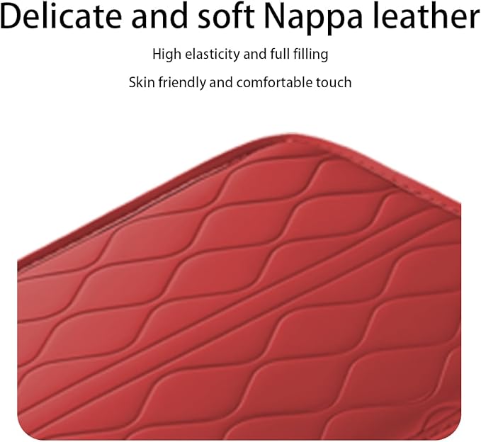 Car Center Console Cover, Leather Vehicle Arm Rest Protection Cushion with 2 Side Storage Bags, Auto Interior Armrest Storage Box Pad Accessories, Universal for SUV, Sedan, Truck (Wine Red)